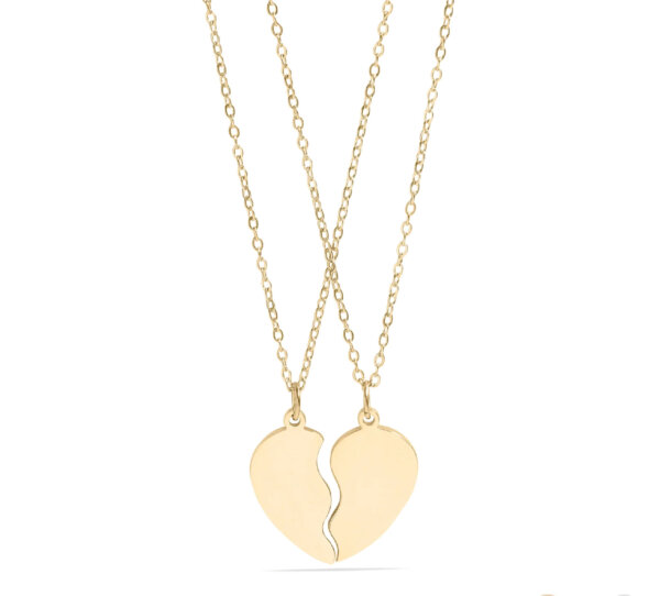 Split Heart Engravable Necklace