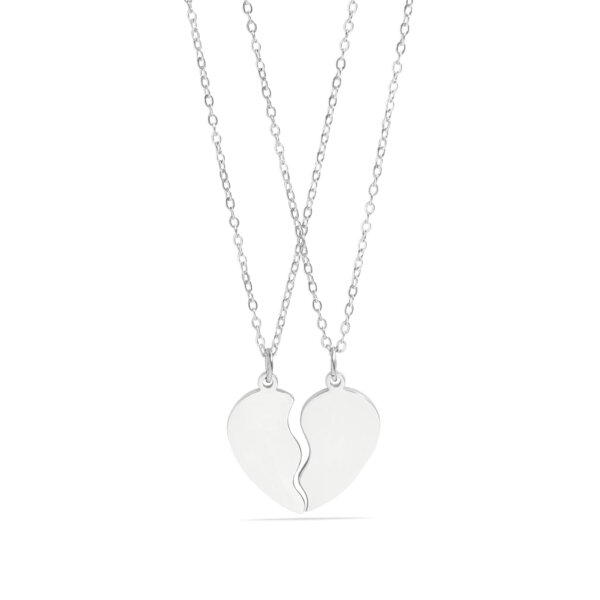 Split Heart Engravable Necklace - Image 3