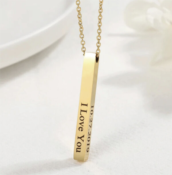 Square Vertical Bar Necklace