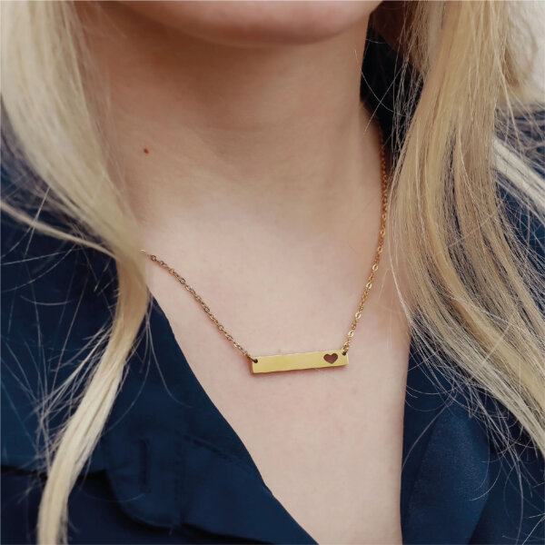 Heart Bar Necklace