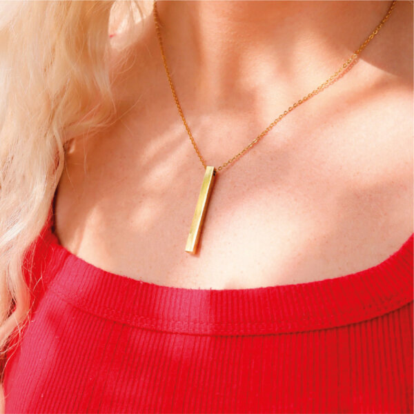 Square Vertical Bar Necklace